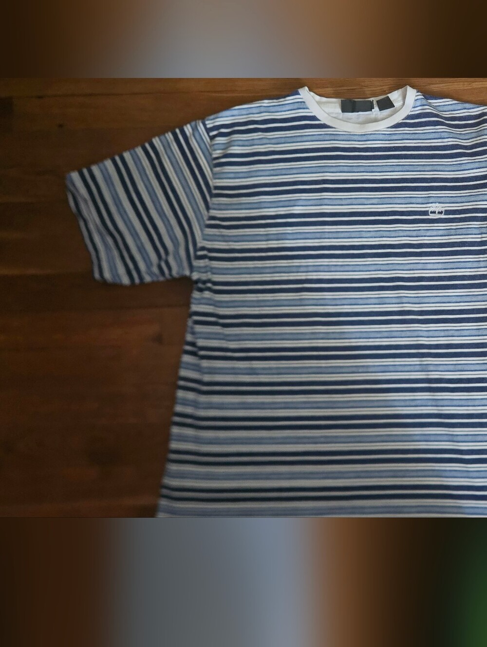 Men's Vintage Multi Blue Striped Timberland TShirt